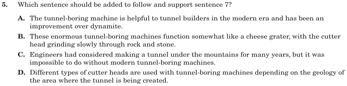 Question 5 as printed on page 49 of the DOE handbook.