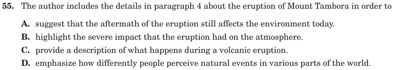 Question 55 as printed on page 77 of the DOE handbook.
