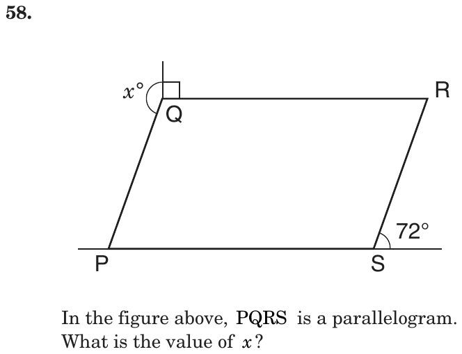Question 58 as printed on page 81 of the DOE handbook.