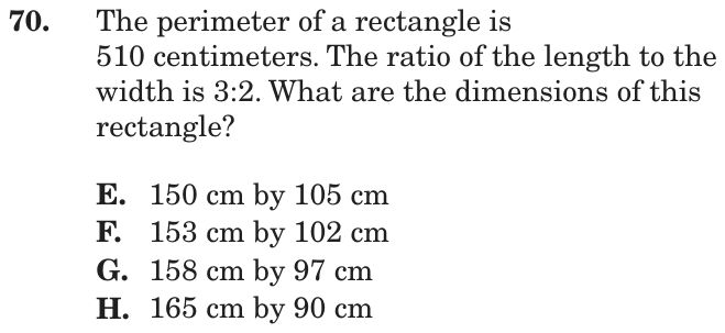 Question 70 as printed on page 83 of the DOE handbook.
