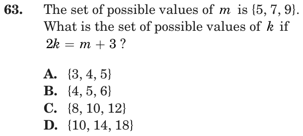 Question 63 as printed on page 82 of the DOE handbook.