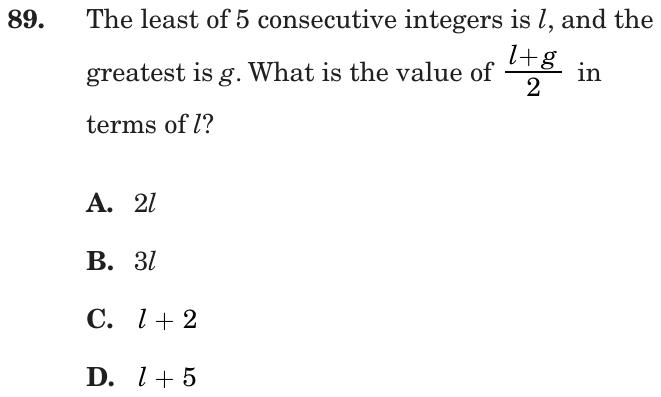 Question 89 as printed on page 87 of the DOE handbook.