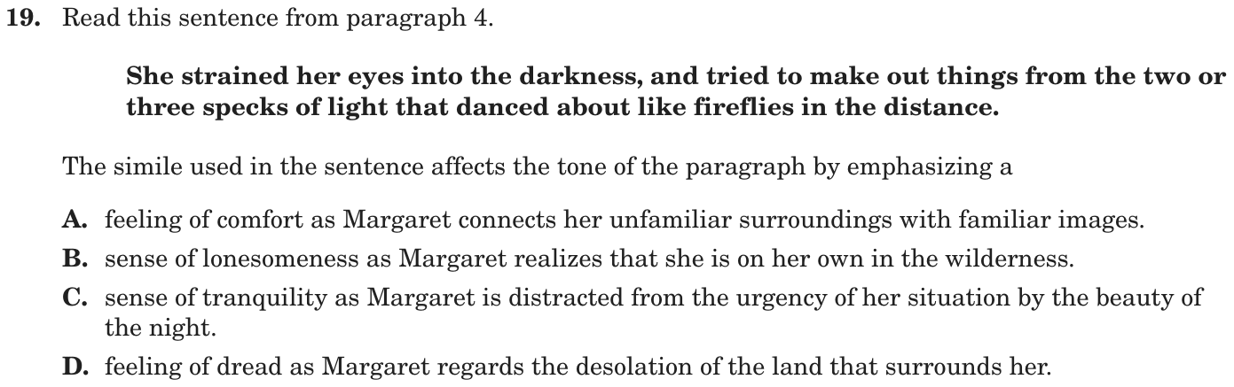 Question 19 as printed on page 130 of the DOE handbook.