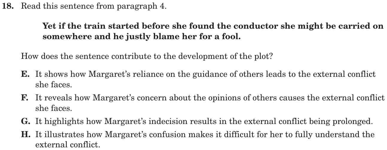 Question 18 as printed on page 130 of the DOE handbook.