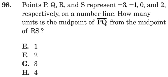 Question 98 as printed on page 160 of the DOE handbook.