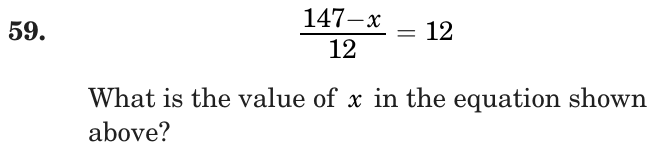 Question 59 as printed on page 153 of the DOE handbook.