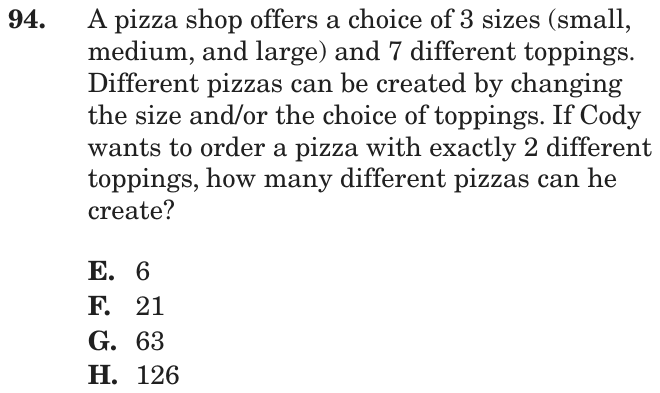 Question 94 as printed on page 160 of the DOE handbook.