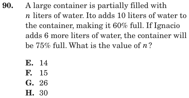 Question 90 as printed on page 159 of the DOE handbook.