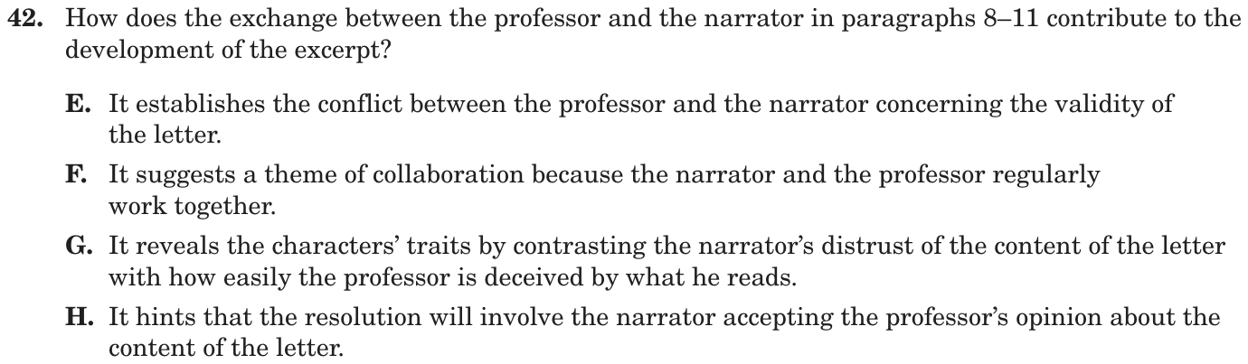 Question 42 as printed on page 87 of the DOE handbook.