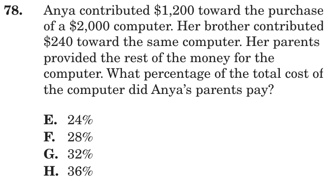 Question 78 as printed on page 100 of the DOE handbook.