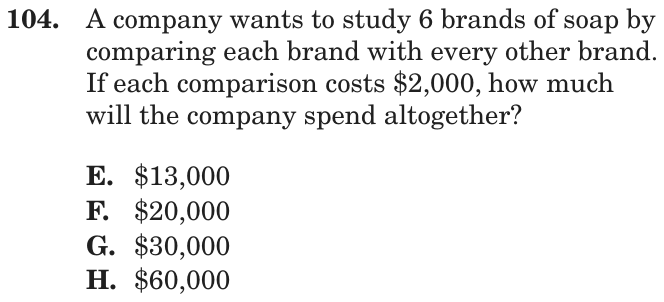 Question 104 as printed on page 184 of the DOE handbook.