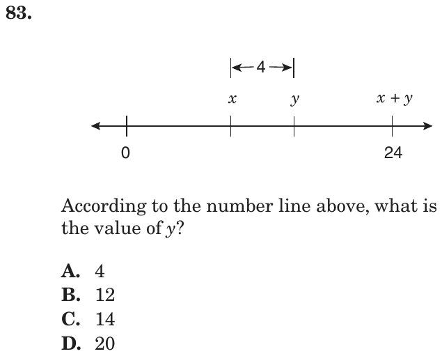 Question 83 as printed on page 181 of the DOE handbook.