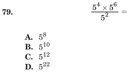 Question 79 as printed on page 180 of the DOE handbook.