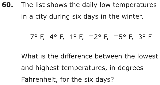 Question 60 as printed on page 79 of the DOE handbook.