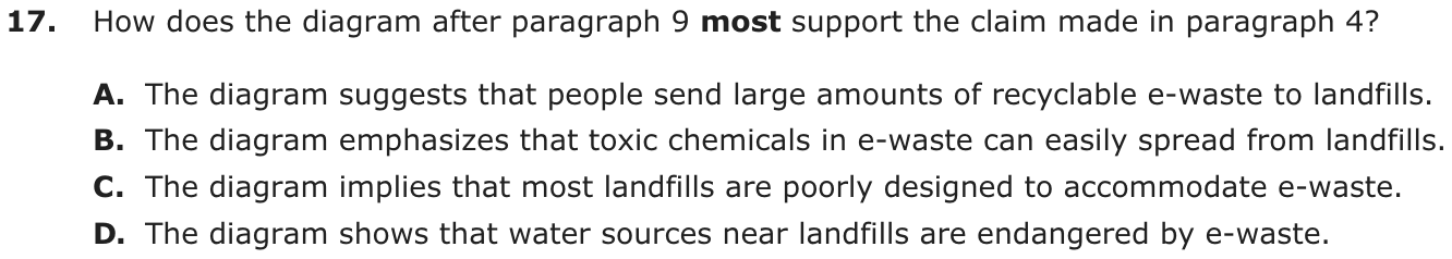 Question 17 as printed on page 168 of the DOE handbook.