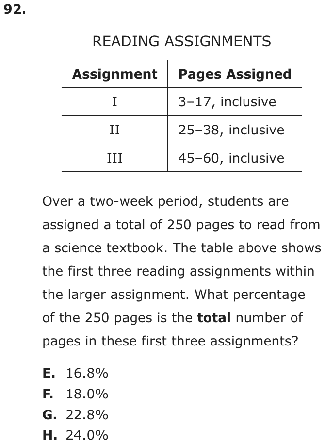 Question 92 as printed on page 206 of the DOE handbook.