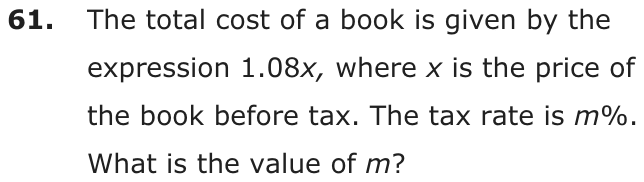 Question 61 as printed on page 198 of the DOE handbook.