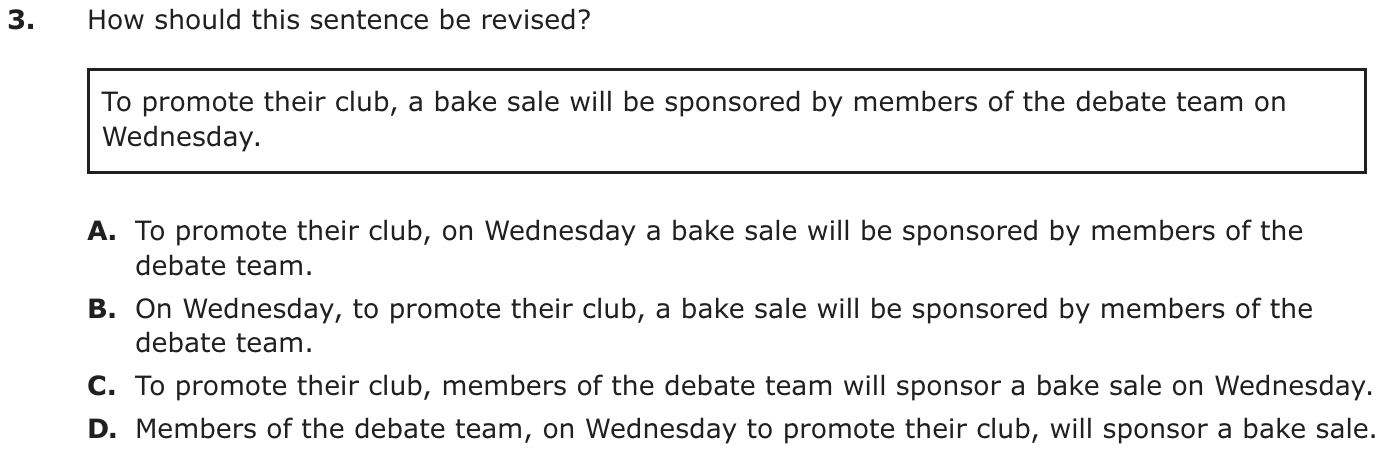 Question 3 as printed on page 37 of the DOE handbook.