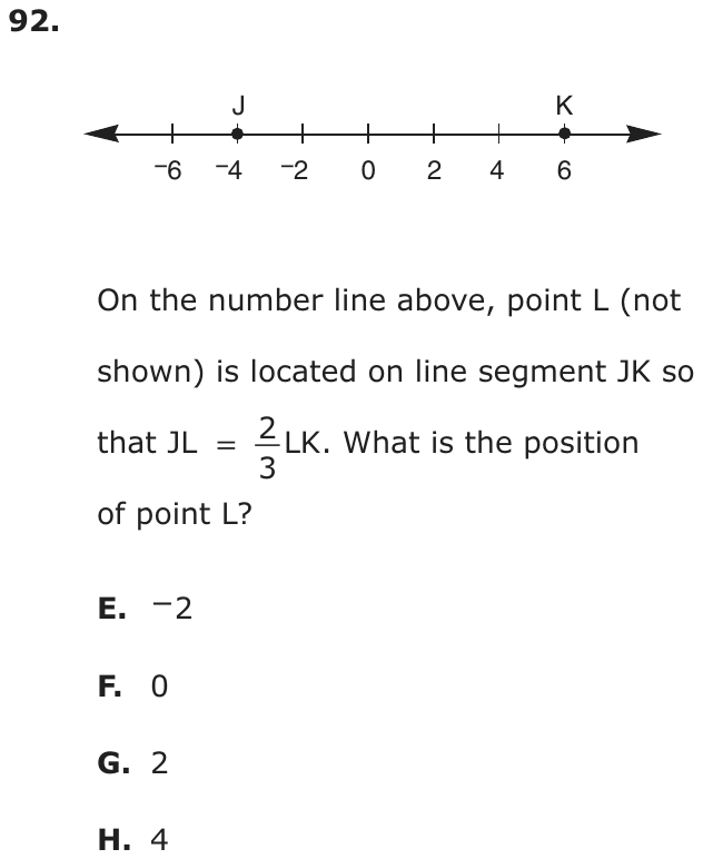 Question 92 as printed on page 84 of the DOE handbook.