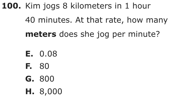 Question 100 as printed on page 86 of the DOE handbook.