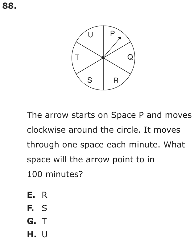 Question 88 as printed on page 83 of the DOE handbook.