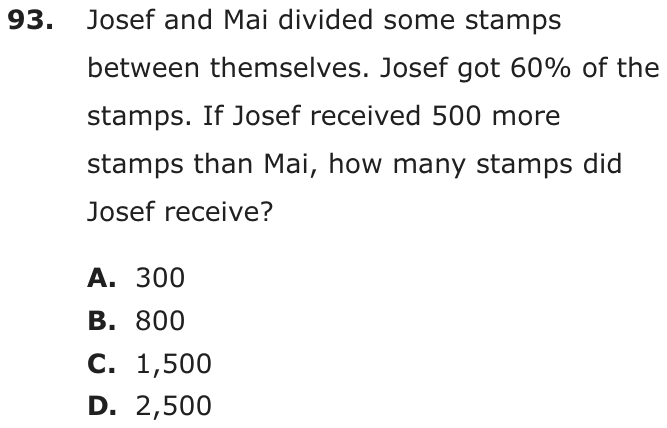 Question 93 as printed on page 84 of the DOE handbook.
