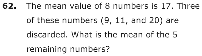 Question 62 as printed on page 76 of the DOE handbook.