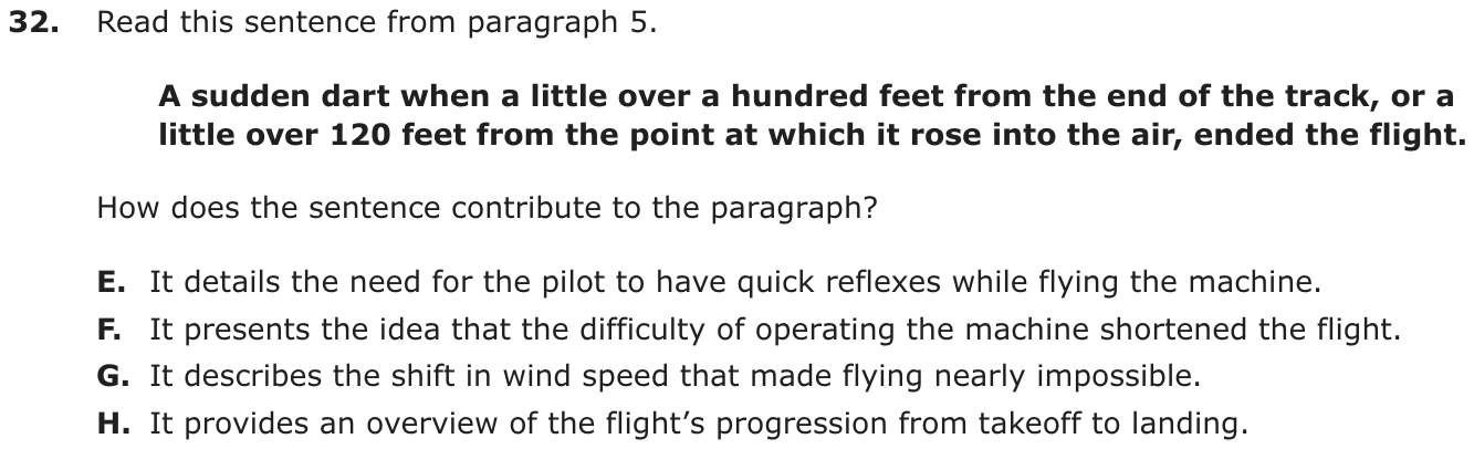 Question 32 as printed on page 173 of the DOE handbook.