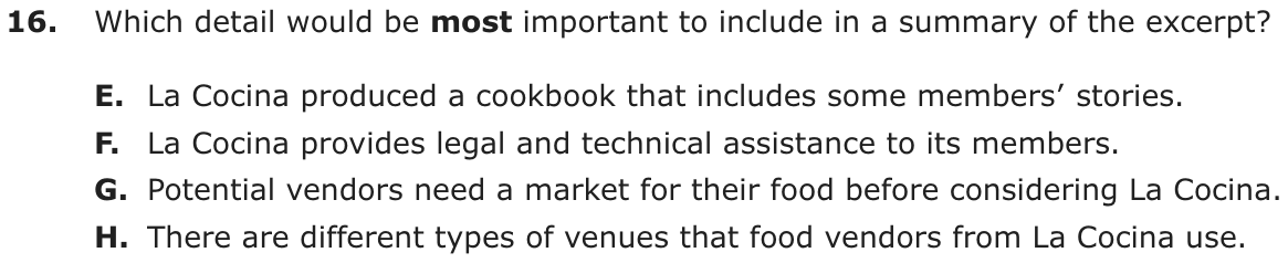 Question 16 as printed on page 162 of the DOE handbook.
