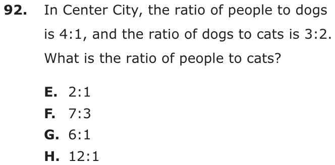 Question 92 as printed on page 201 of the DOE handbook.