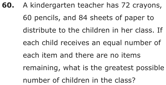 Question 60 as printed on page 191 of the DOE handbook.