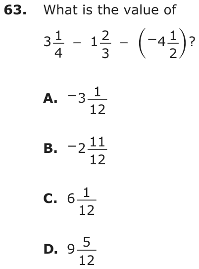 Question 63 as printed on page 193 of the DOE handbook.