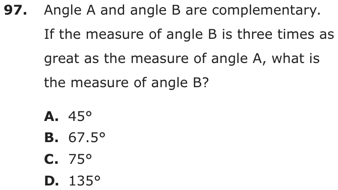 Question 97 as printed on page 202 of the DOE handbook.