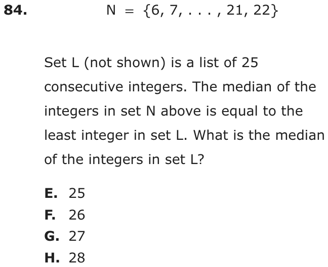 Question 84 as printed on page 199 of the DOE handbook.