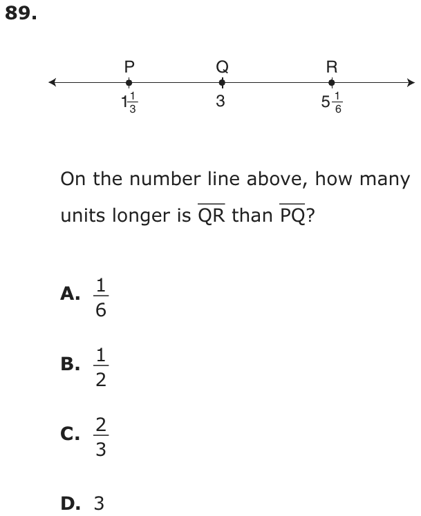 Question 89 as printed on page 200 of the DOE handbook.