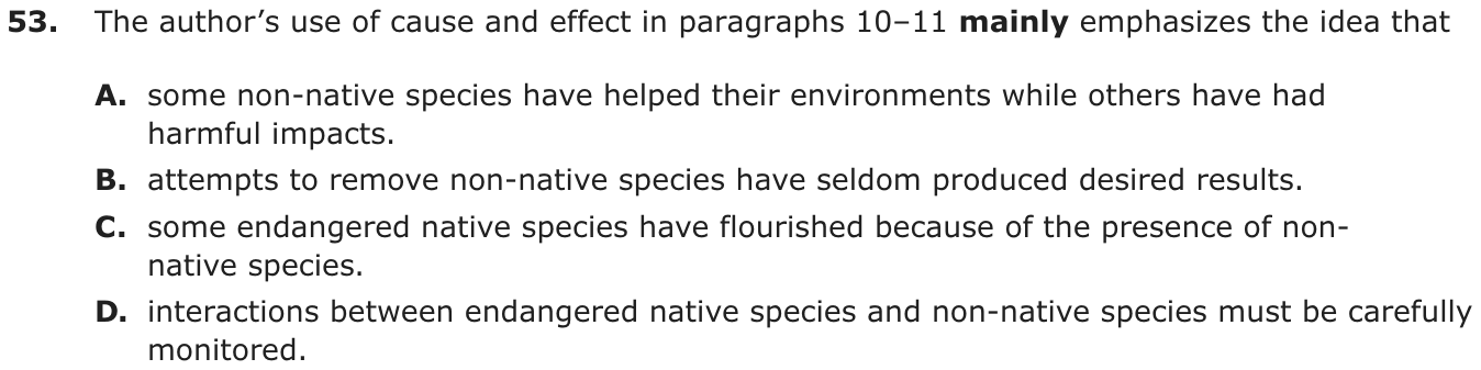 Question 53 as printed on page 71 of the DOE handbook.