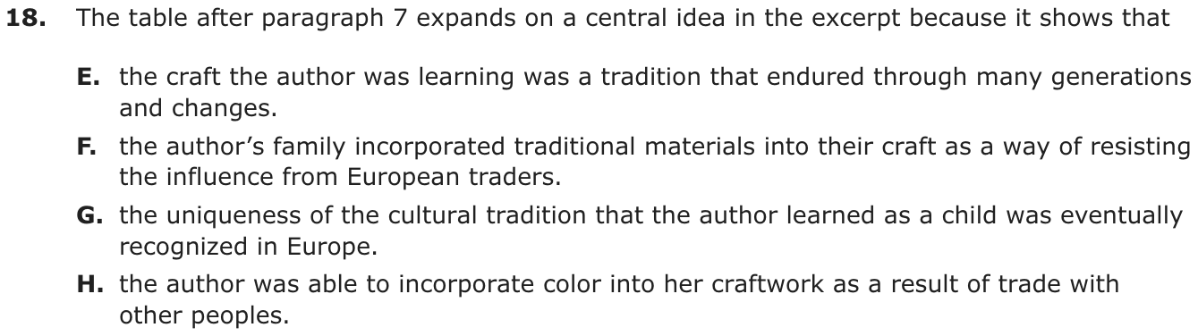 Question 18 as printed on page 46 of the DOE handbook.