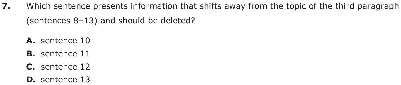 Question 7 as printed on page 39 of the DOE handbook.