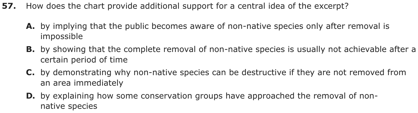 Question 57 as printed on page 72 of the DOE handbook.