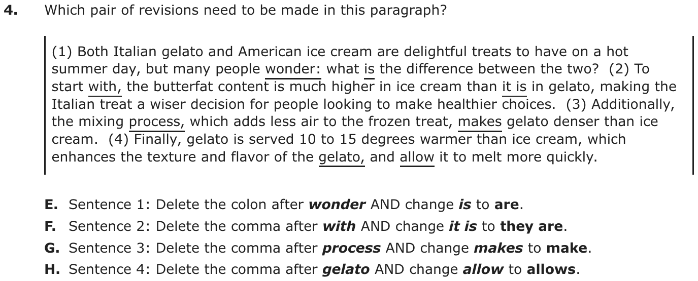 Question 4 as printed on page 37 of the DOE handbook.