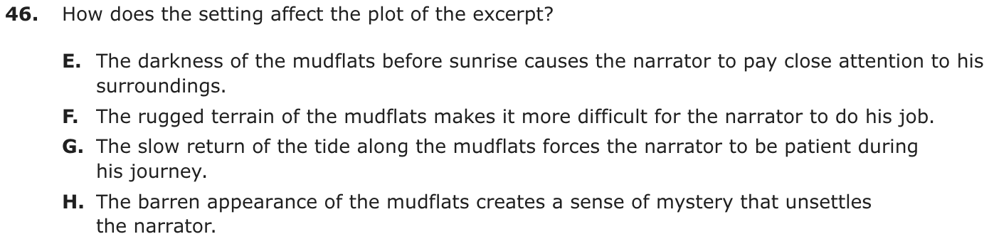 Question 46 as printed on page 66 of the DOE handbook.