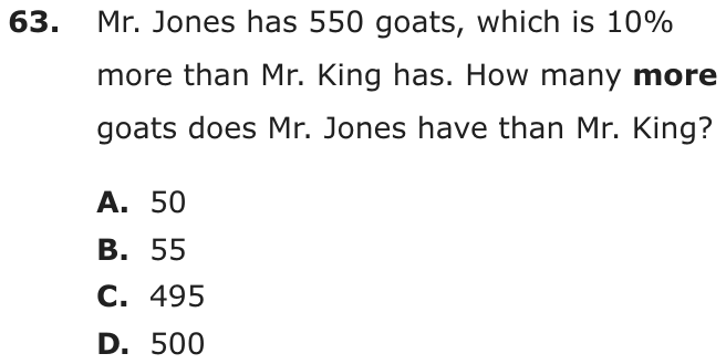 Question 63 as printed on page 77 of the DOE handbook.