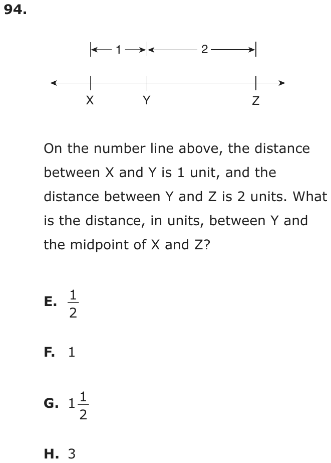 Question 94 as printed on page 86 of the DOE handbook.