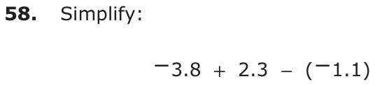 Question 58 as printed on page 75 of the DOE handbook.