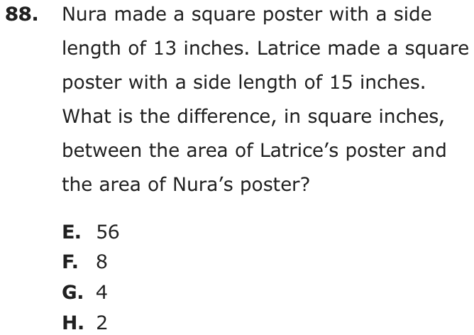 Question 88 as printed on page 84 of the DOE handbook.