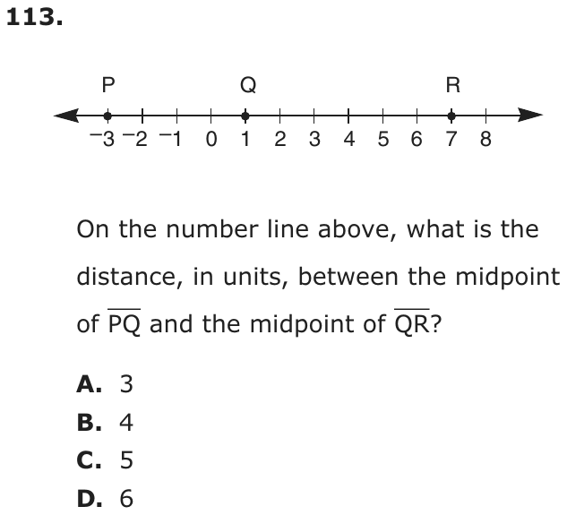 Question 113 as printed on page 91 of the DOE handbook.