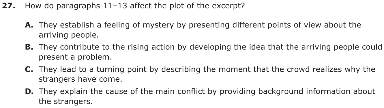 Question 27 as printed on page 180 of the DOE handbook.