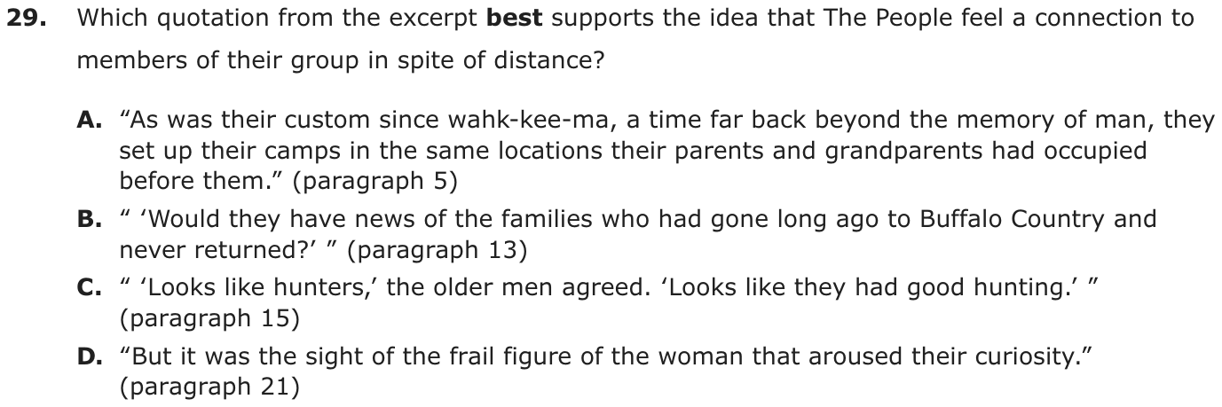Question 29 as printed on page 180 of the DOE handbook.