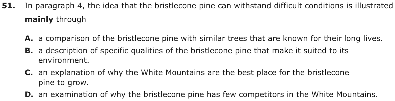 Question 51 as printed on page 195 of the DOE handbook.