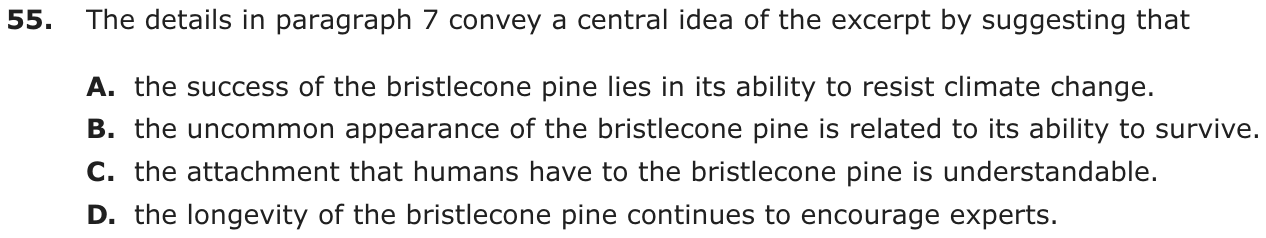 Question 55 as printed on page 196 of the DOE handbook.